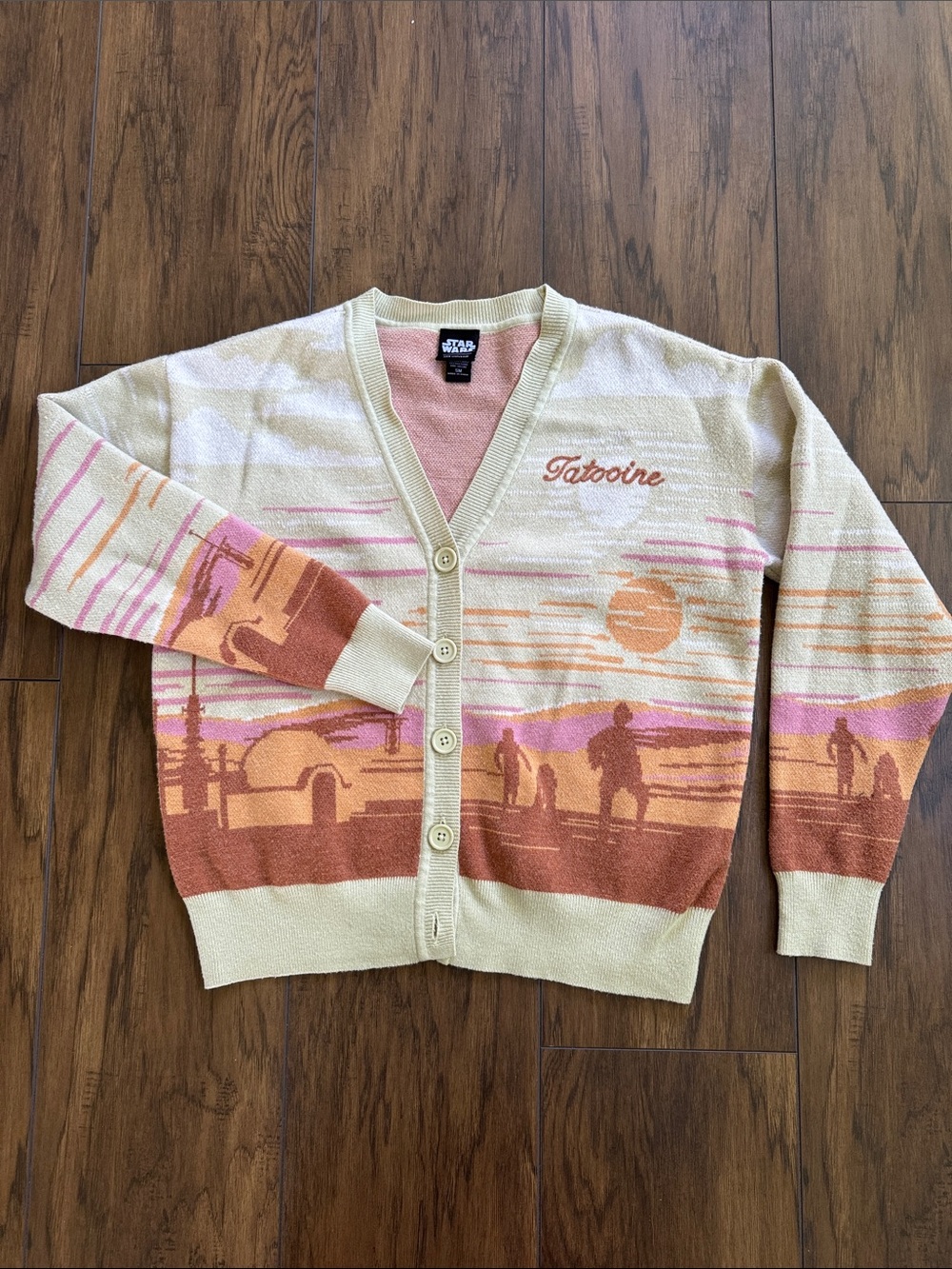 Her Universe Women’s Small Tatooine Sweater V Neck Star Wars Tan